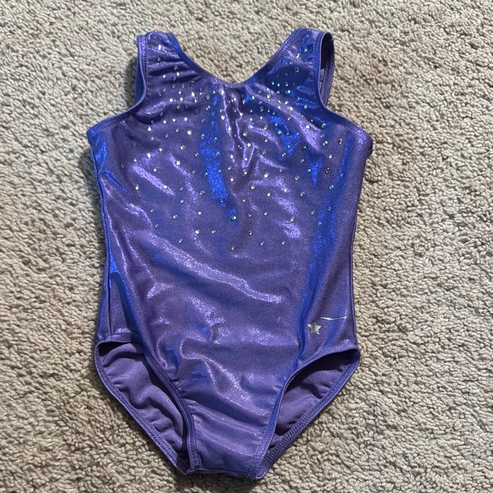 Purple Sparkly Destira Gymnastics Leotard - CXS